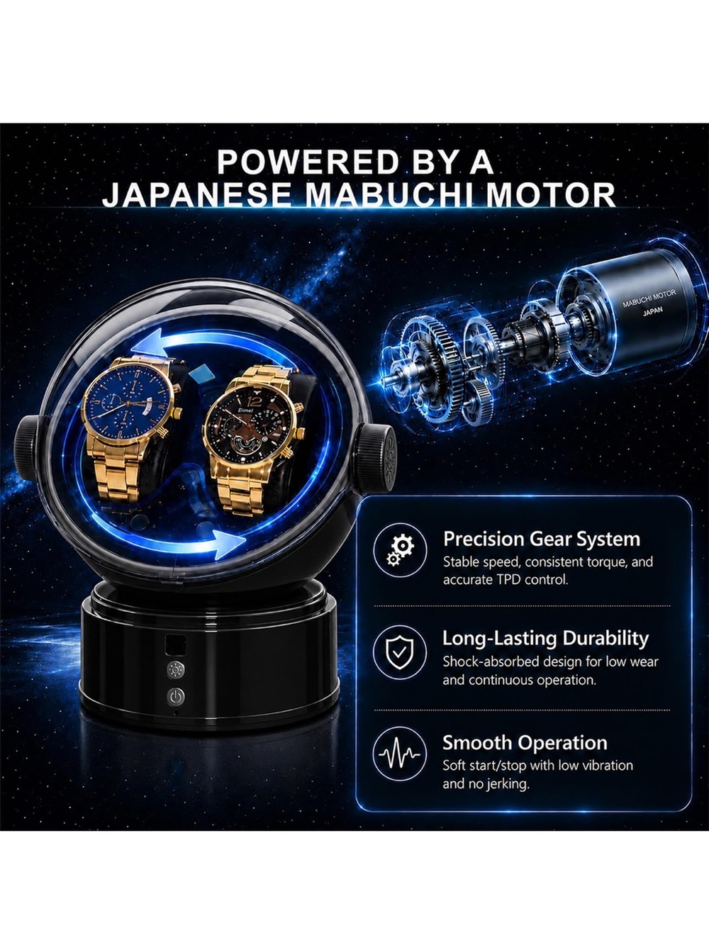 New Black Automatic Watch Winder - Picture 2 of 16